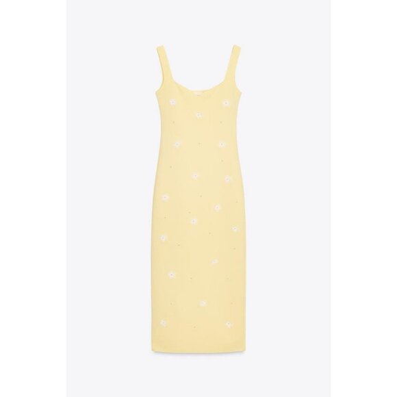 ZARA FLORAL STRETCH DRESS - Picture 1 of 8